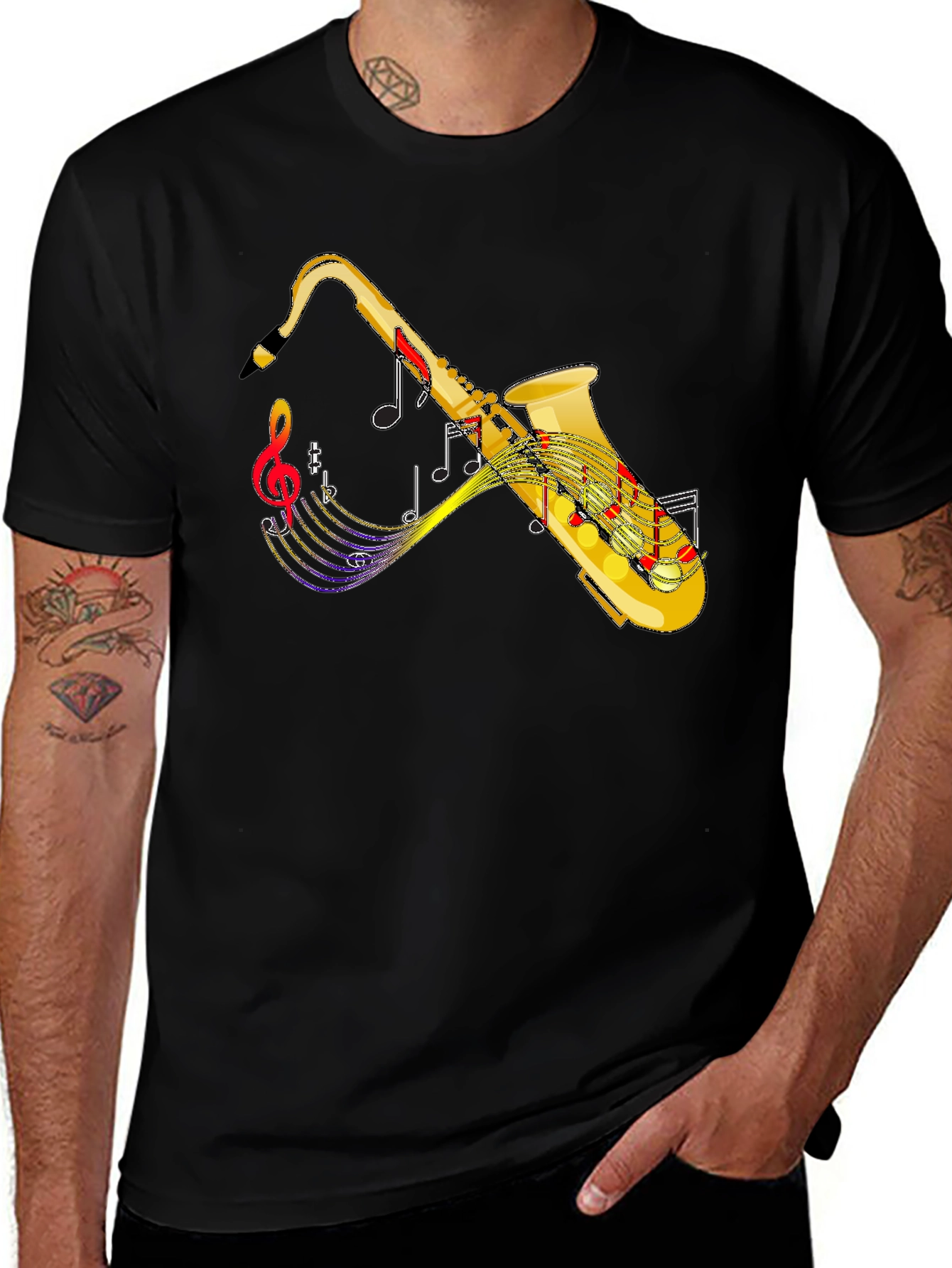 Saxophone Music Notes T-Shirt