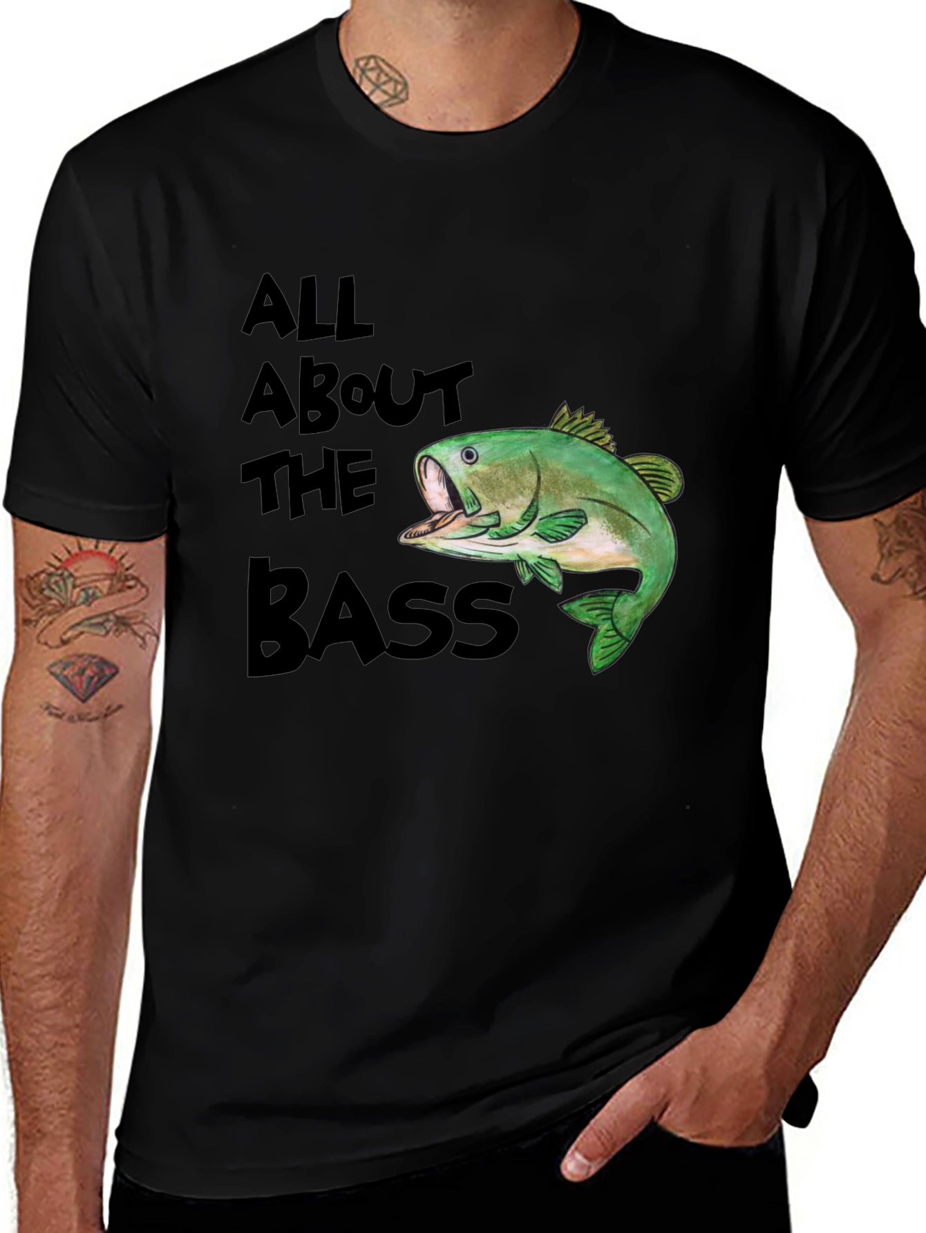All About The Bass T-Shirt - Fishing Graphic Tee