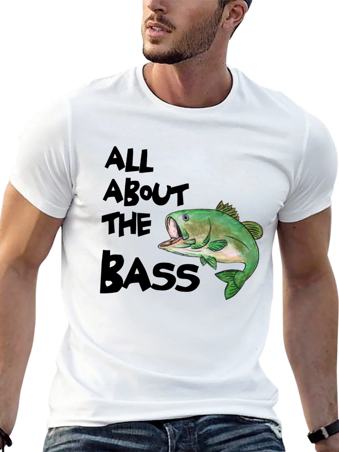 All About The Bass T-Shirt - Fishing Graphic Tee