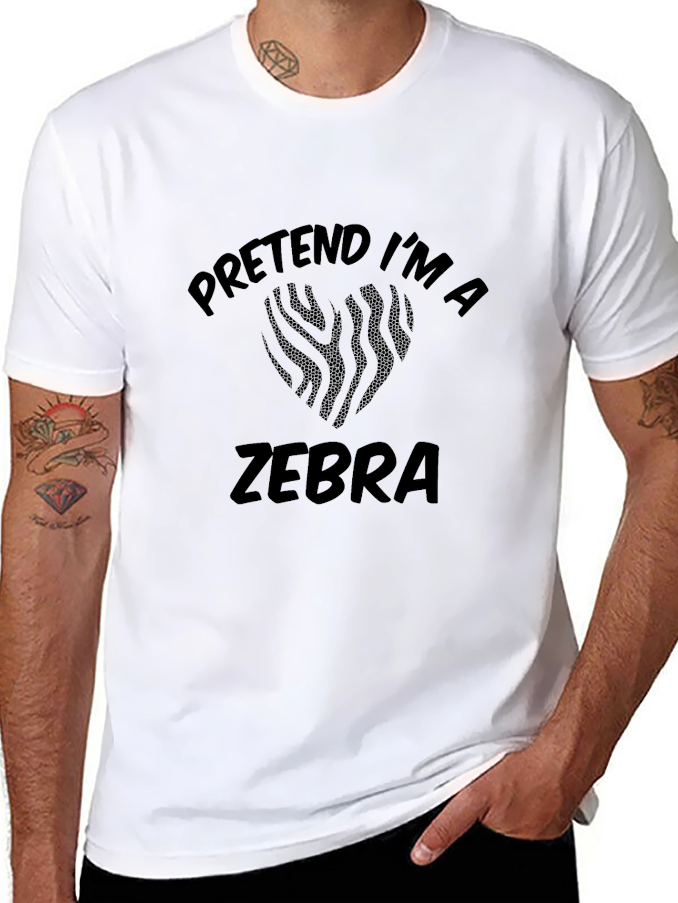Pretend Im a Zebra T-Shirt - Funny Costume Tee