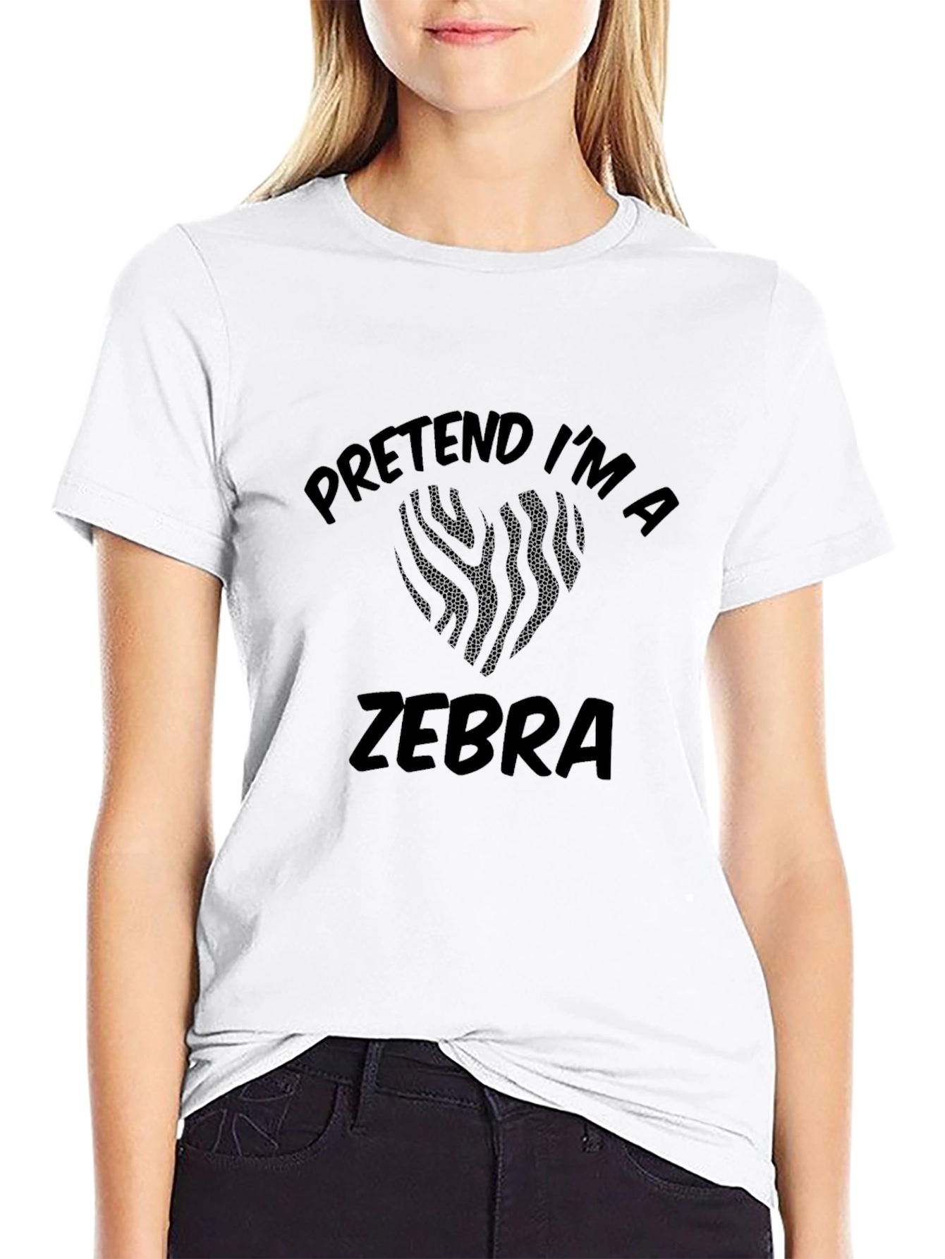 Pretend Im a Zebra T-Shirt - Funny Costume Tee