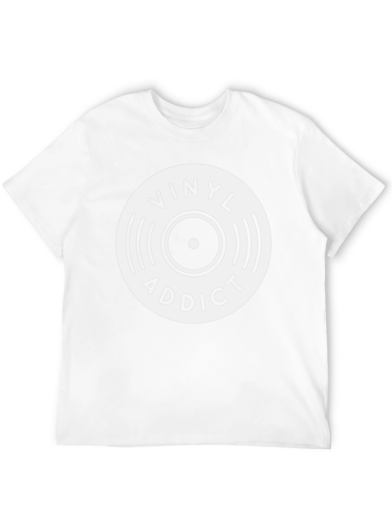 Vinyl Addict Graphic Tee - Black Cotton T-Shirt