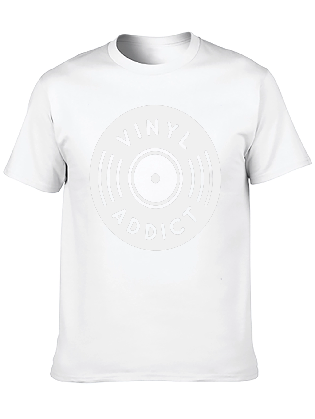 Vinyl Addict Graphic Tee - Black Cotton T-Shirt