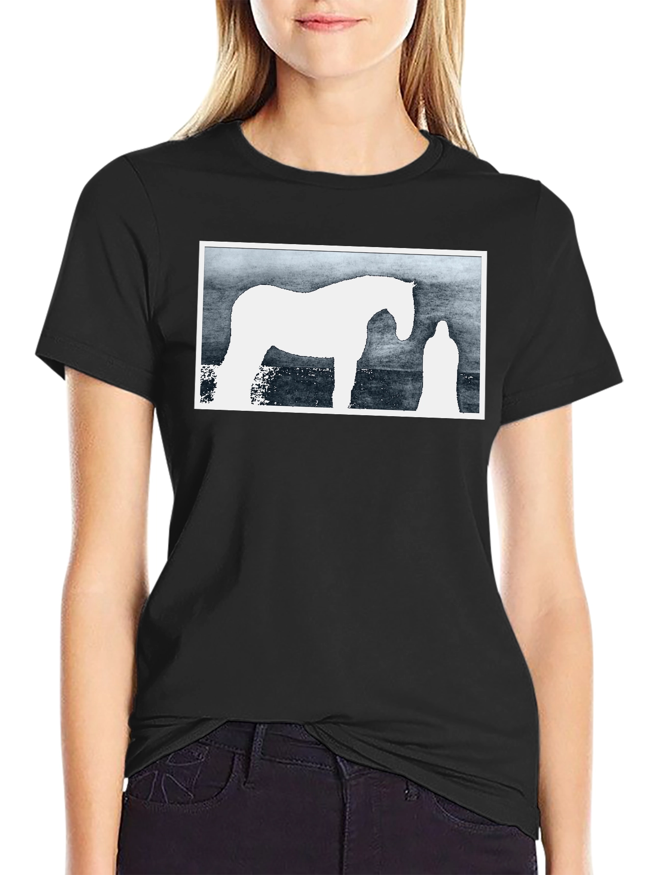 Horse Graphic Black T-Shirt