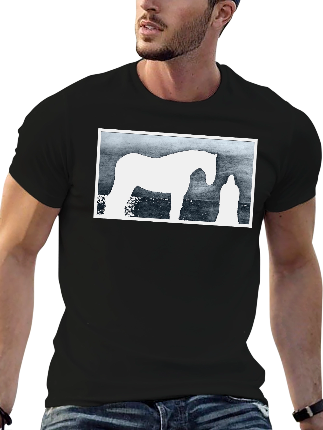 Horse Graphic Black T-Shirt
