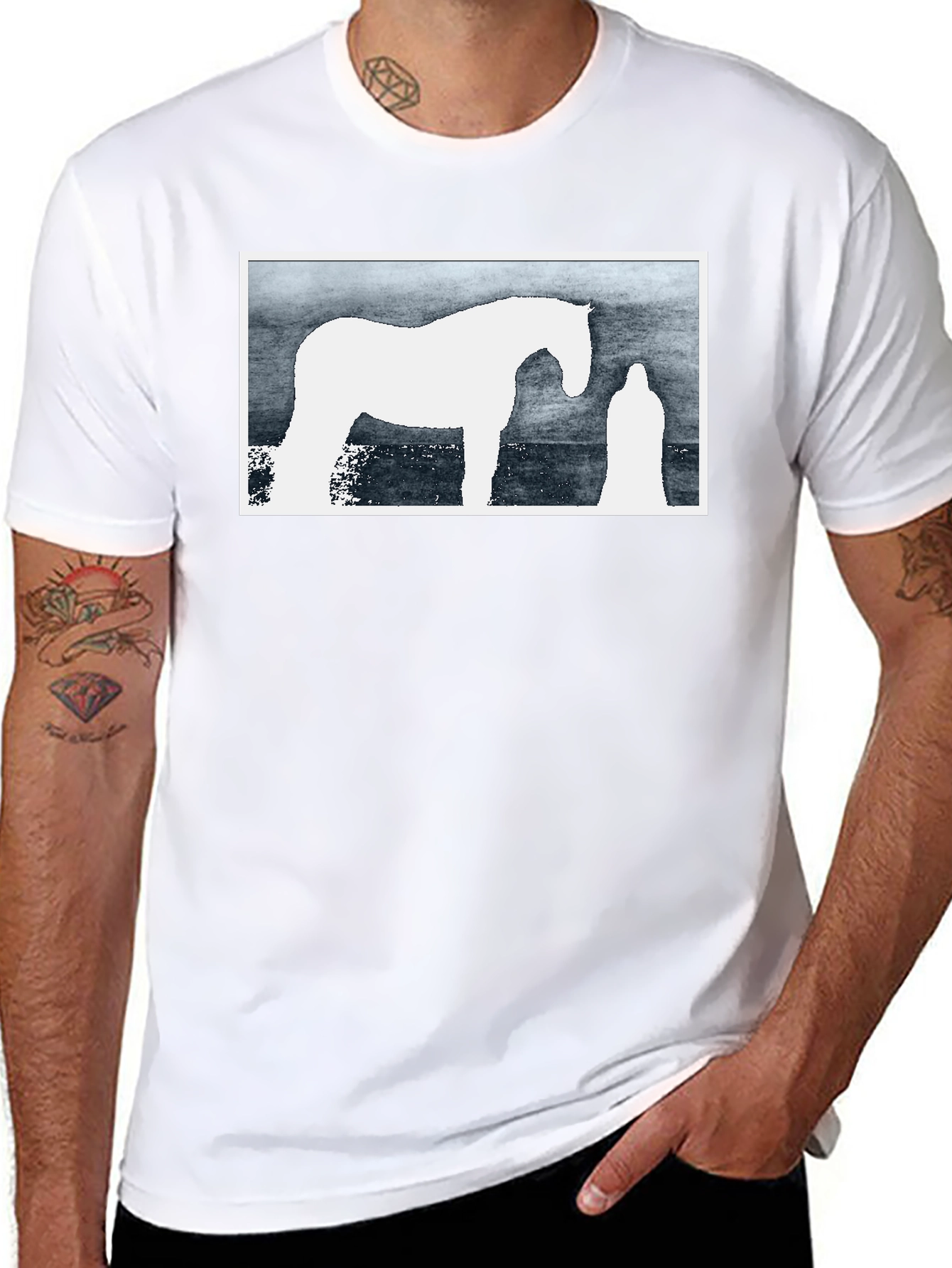 Horse Graphic Black T-Shirt