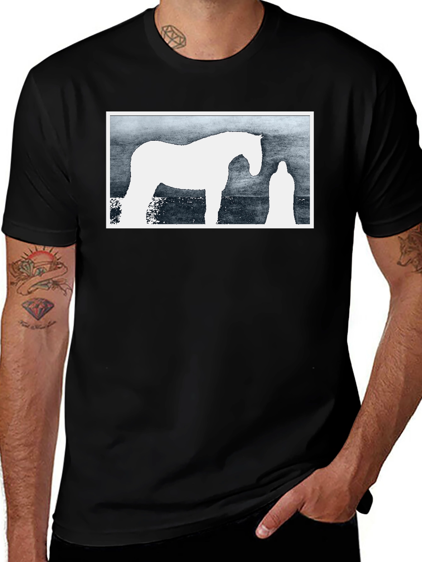 Horse Graphic Black T-Shirt