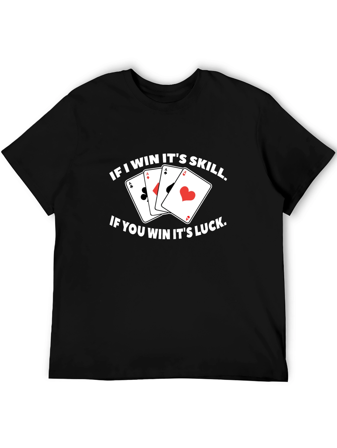Funny Poker T-Shirt - If I Win Its Skill!