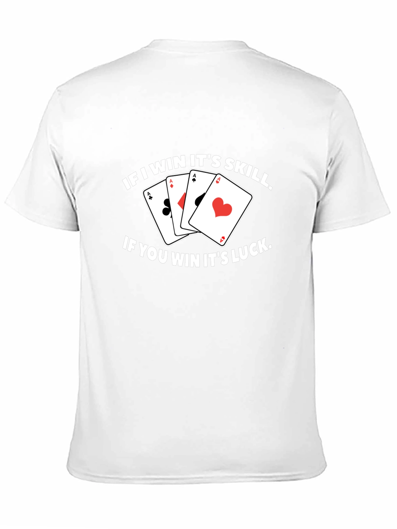 Funny Poker T-Shirt - If I Win Its Skill!