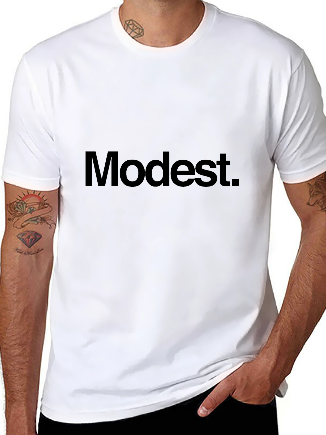 Modest. Black Graphic Tee
