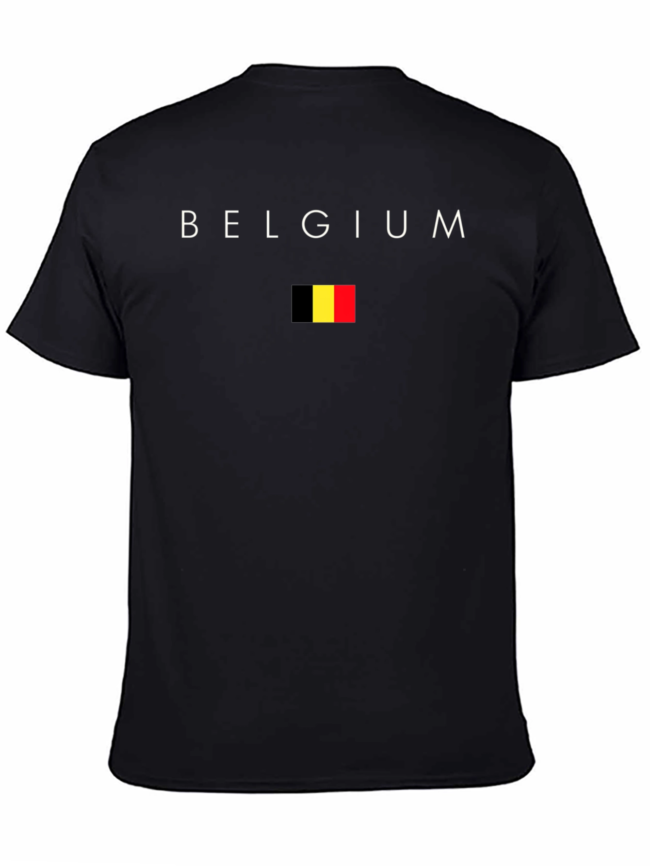 Belgium Flag Graphic Tee - Black T-Shirt