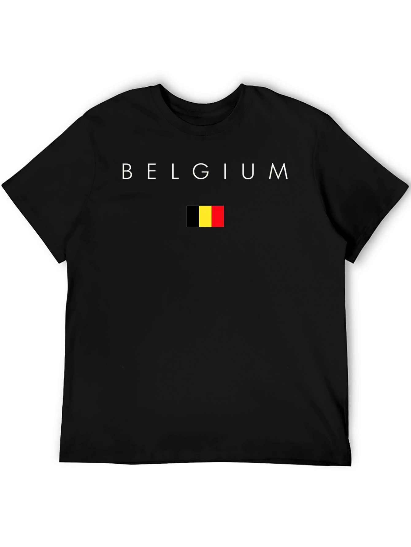 Belgium Flag Graphic Tee - Black T-Shirt