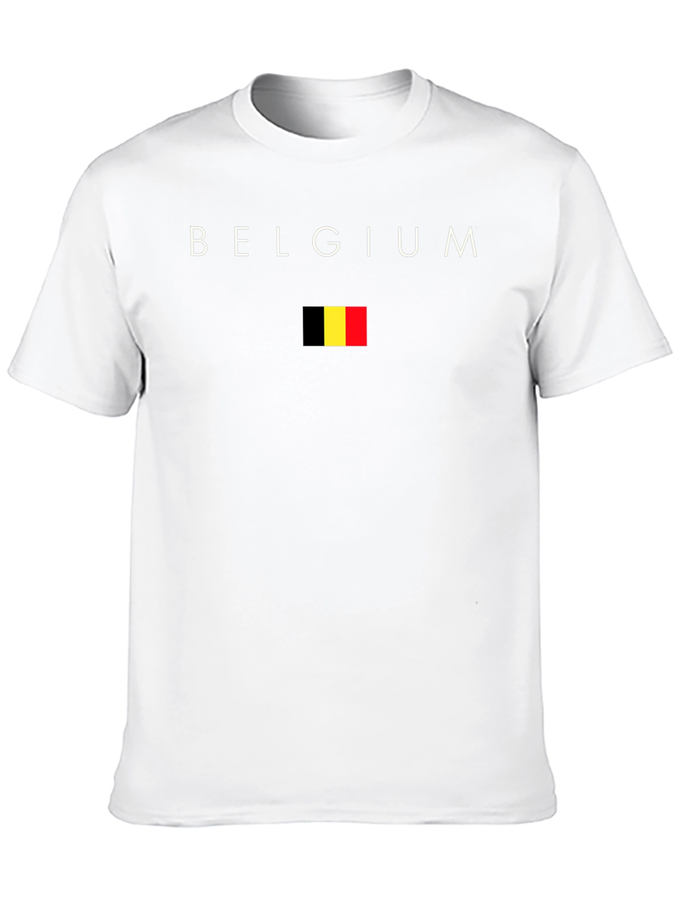 Belgium Flag Graphic Tee - Black T-Shirt