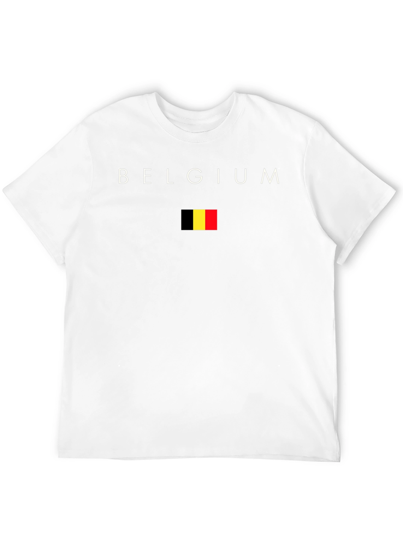 Belgium Flag Graphic Tee - Black T-Shirt