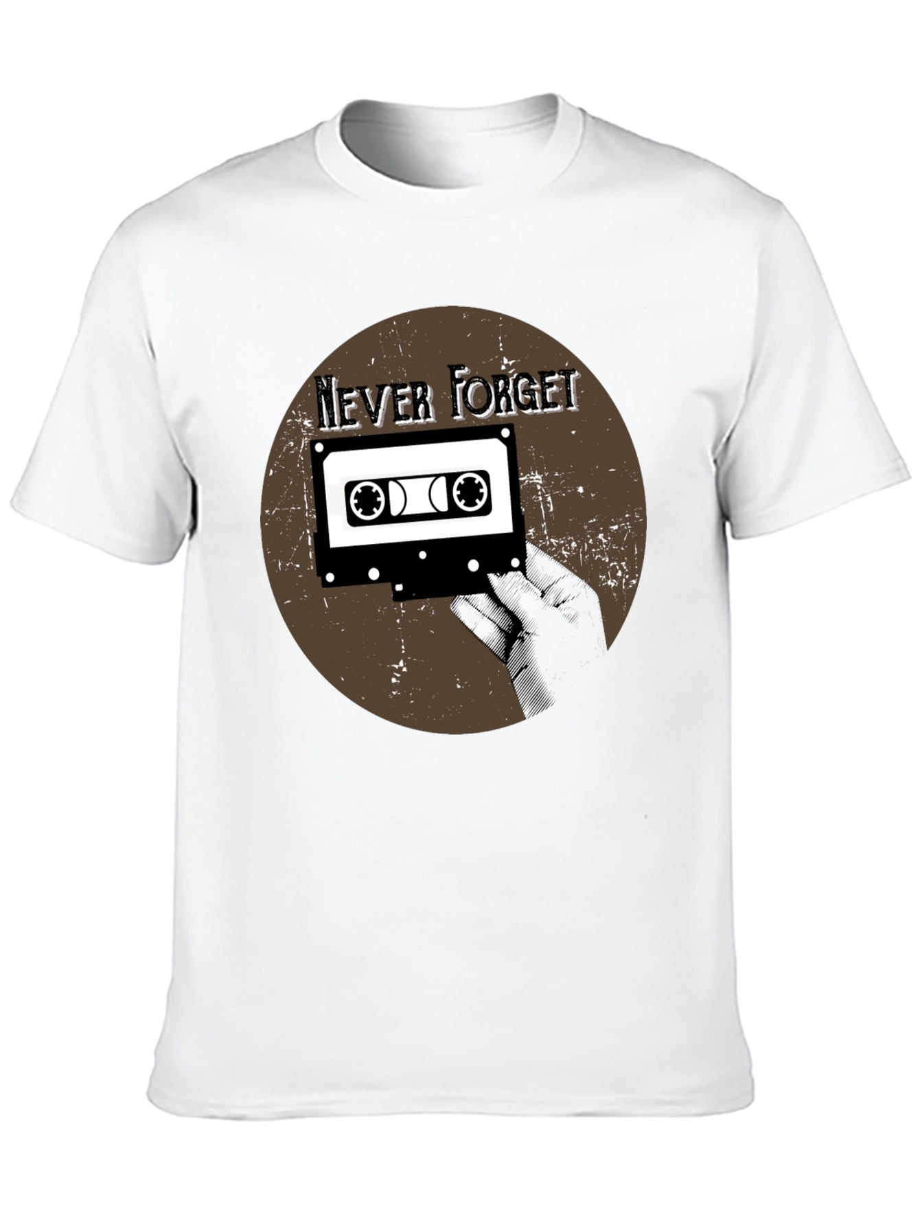 Retro Cassette Tape Graphic Tee - Never Forget