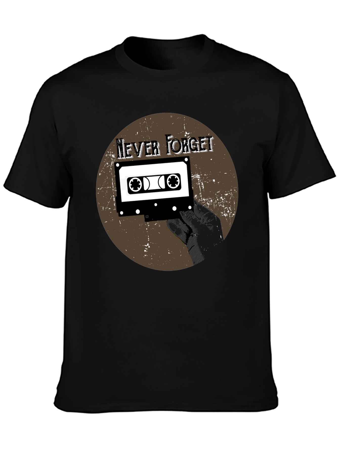 Retro Cassette Tape Graphic Tee - Never Forget