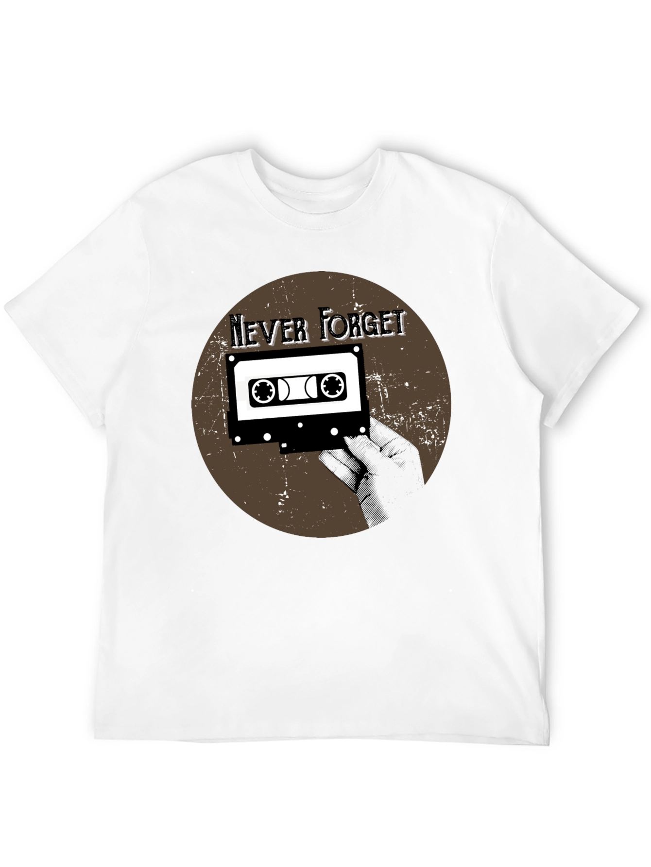 Retro Cassette Tape Graphic Tee - Never Forget