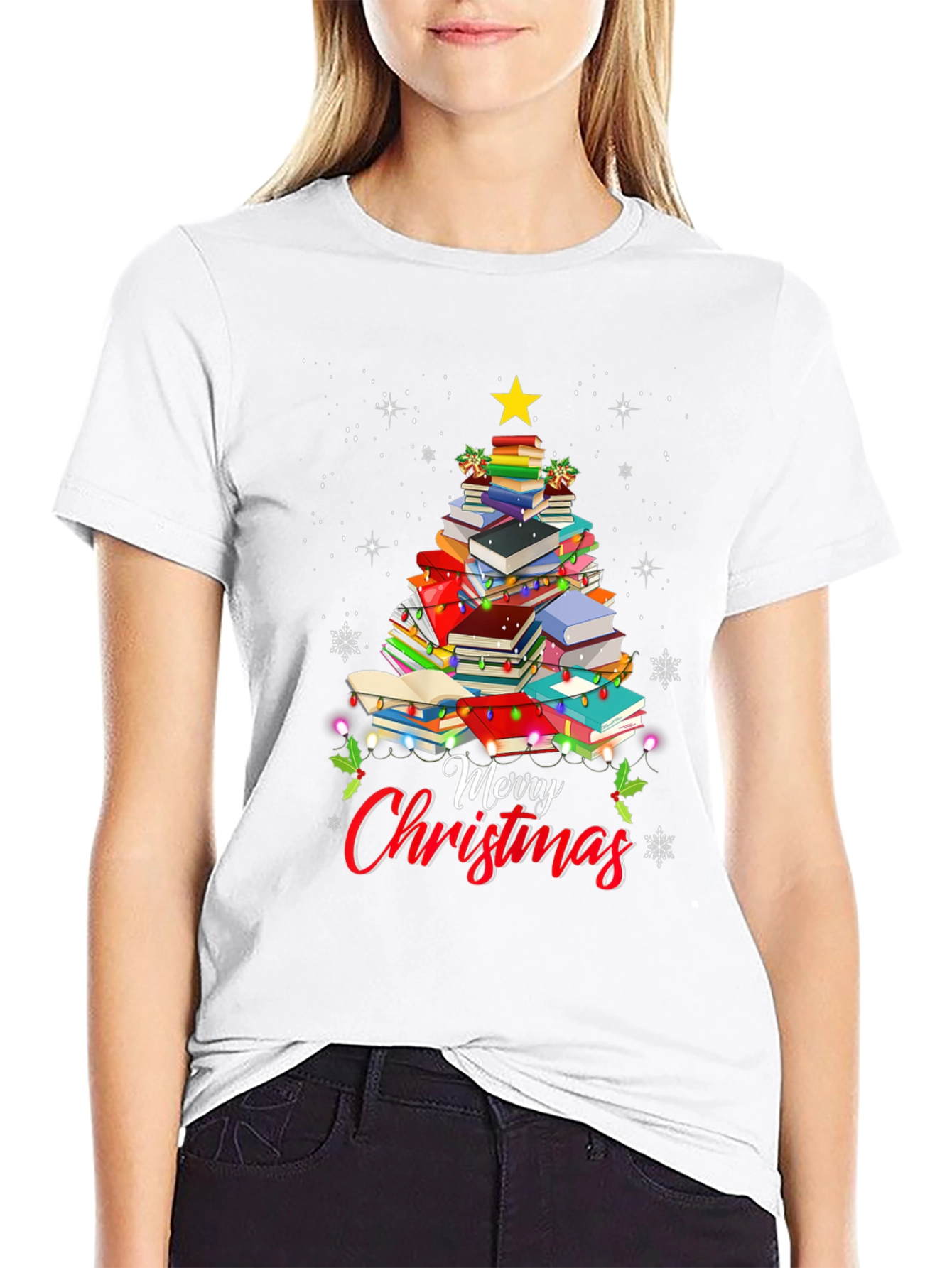 Book Christmas Tree T-Shirt