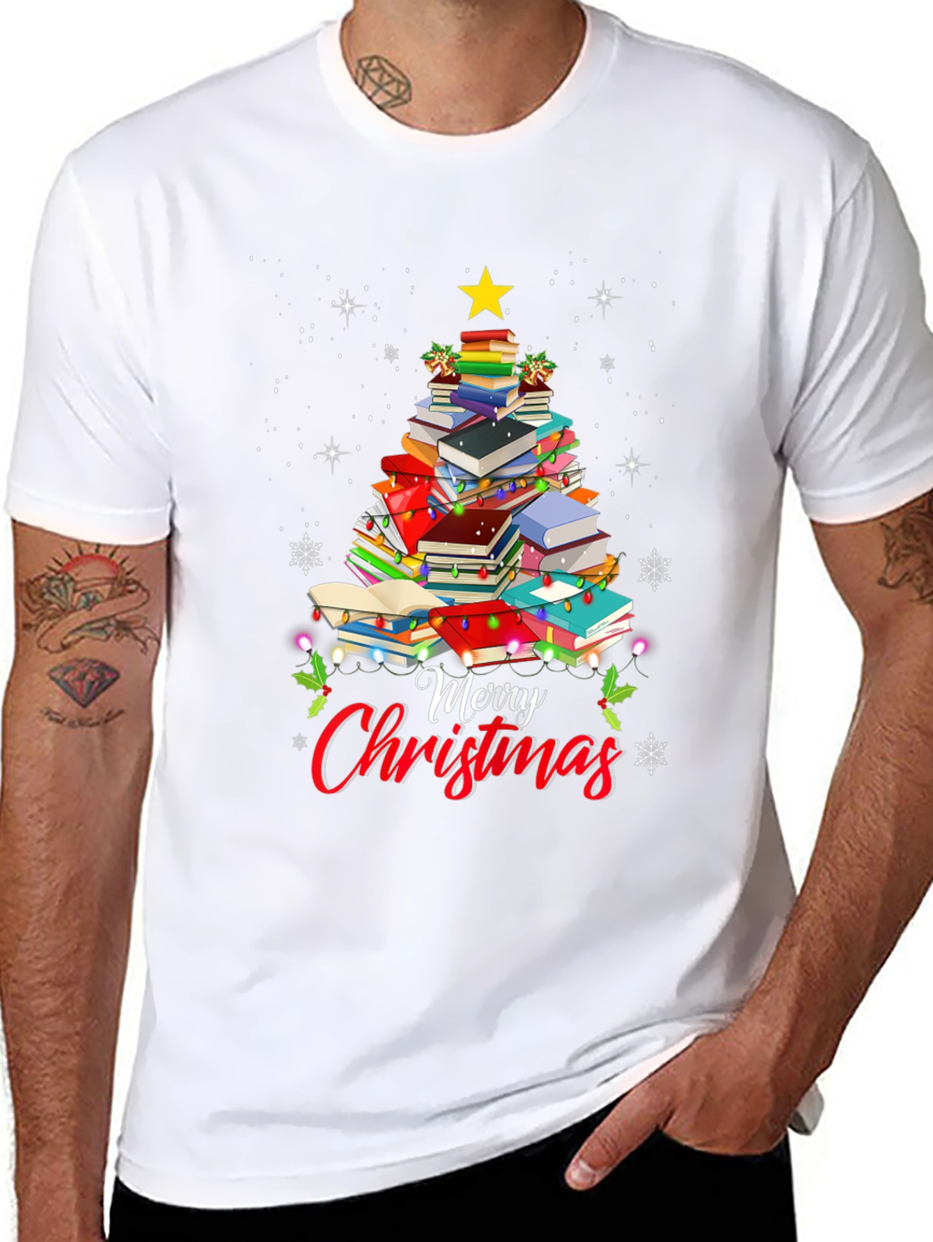 Book Christmas Tree T-Shirt