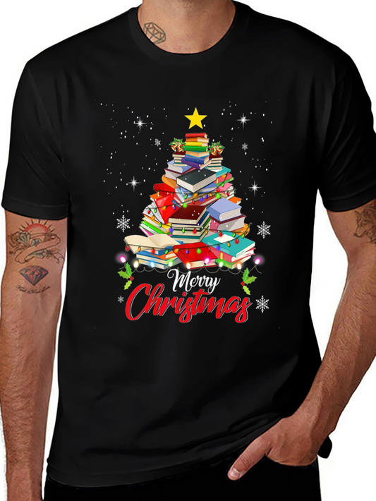 Book Christmas Tree T-Shirt