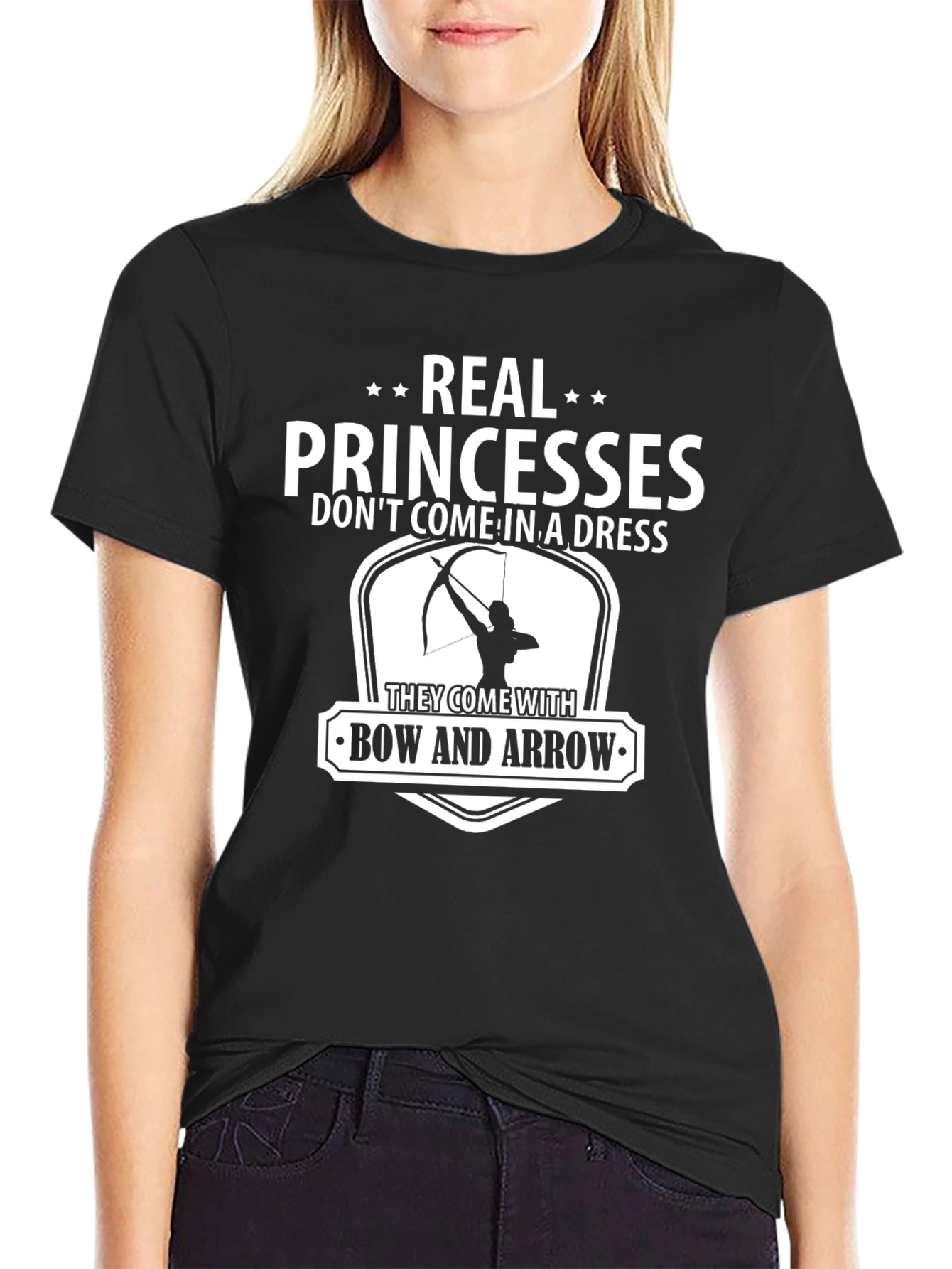 Real Princesses Bow and Arrow Graphic Tee