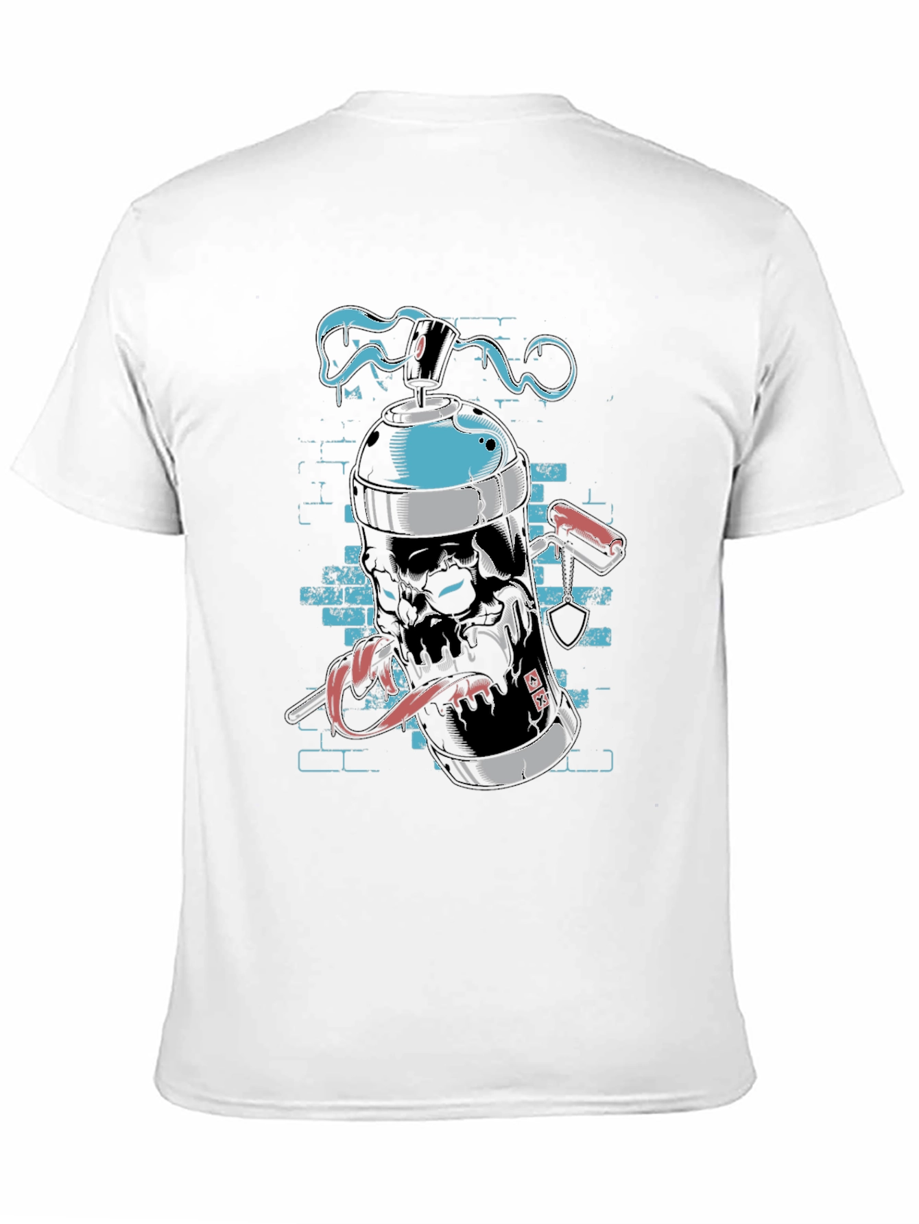 Skull Spray Paint Graphic Tee - Edgy Streetwear