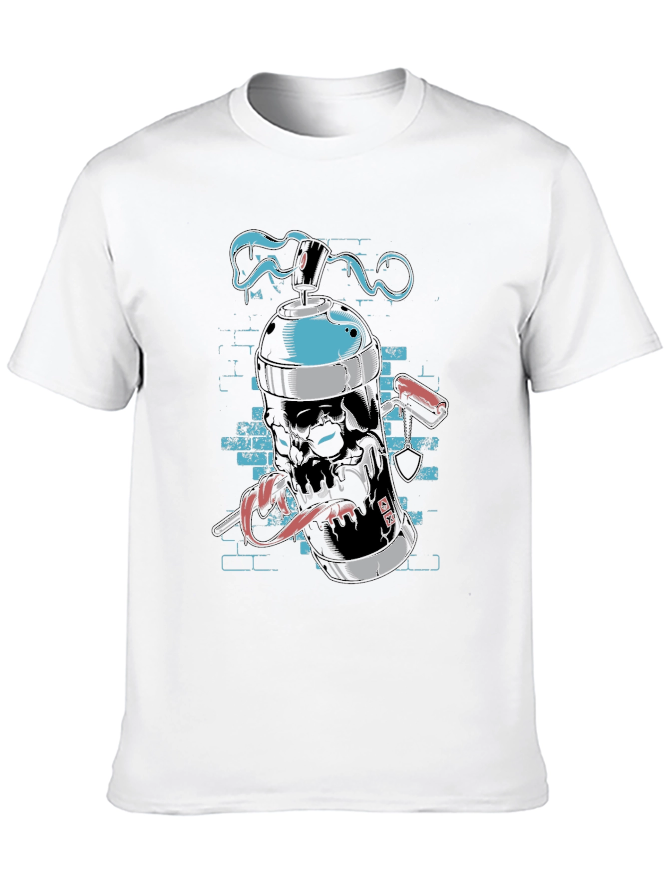Skull Spray Paint Graphic Tee - Edgy Streetwear