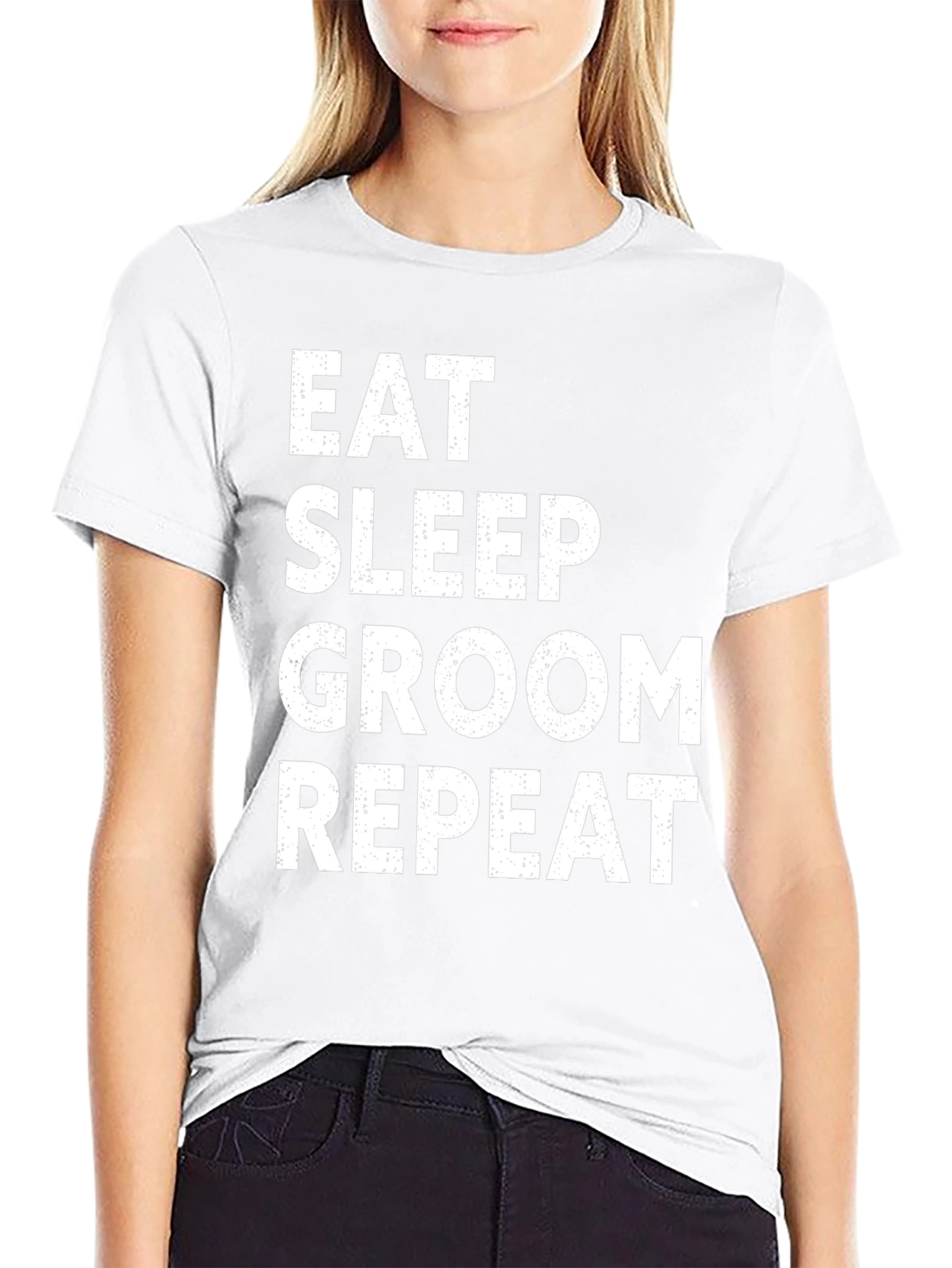 Eat Sleep Groom Repeat Graphic Tee