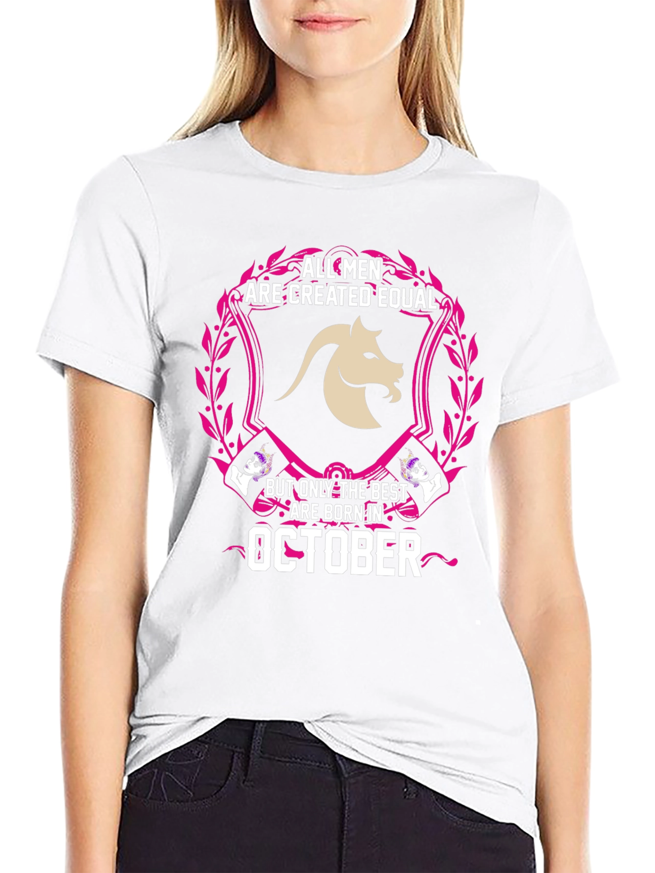 All Men Are Created Equal October Birthday T-Shirt