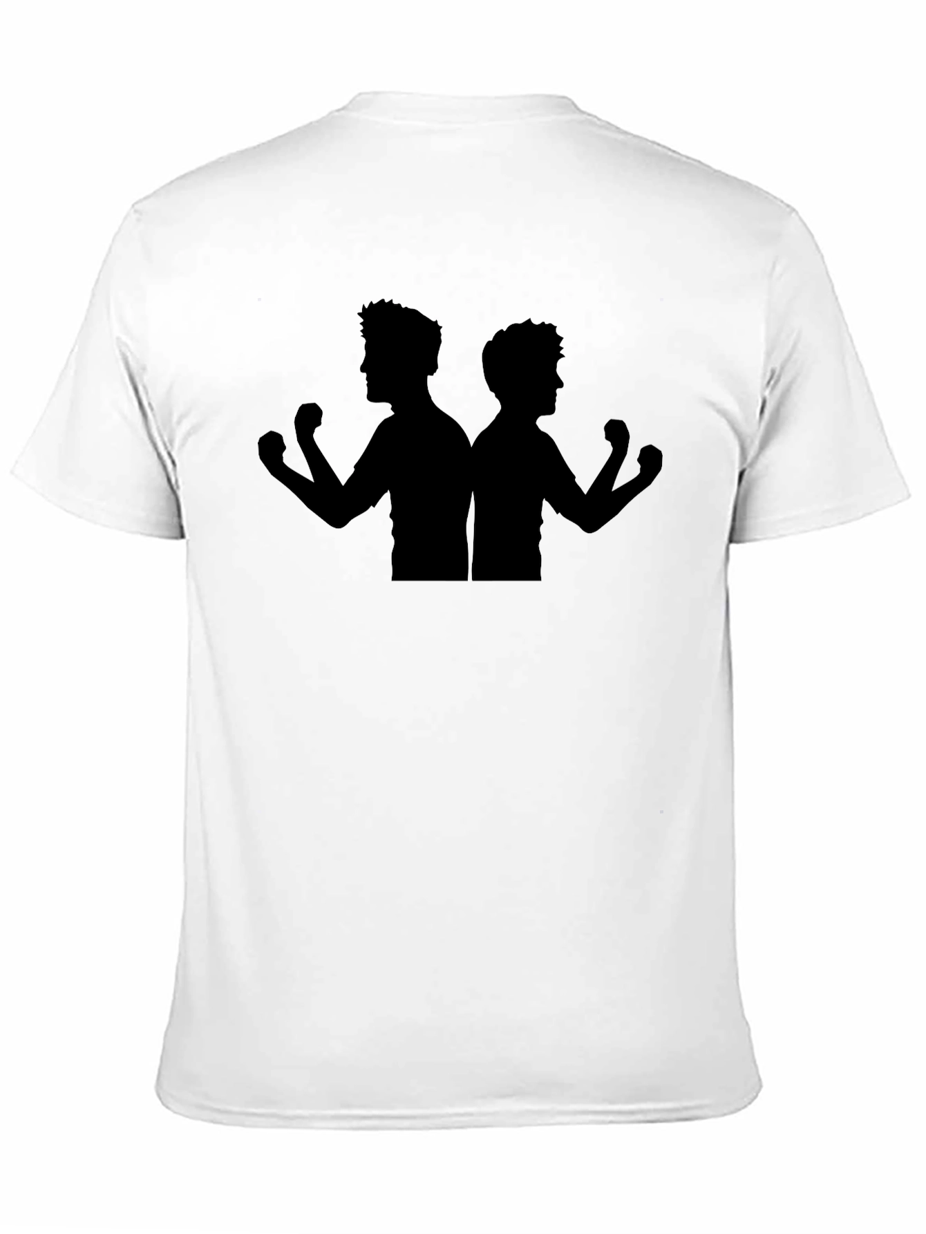 Black Silhouette Flexing Men T-Shirt