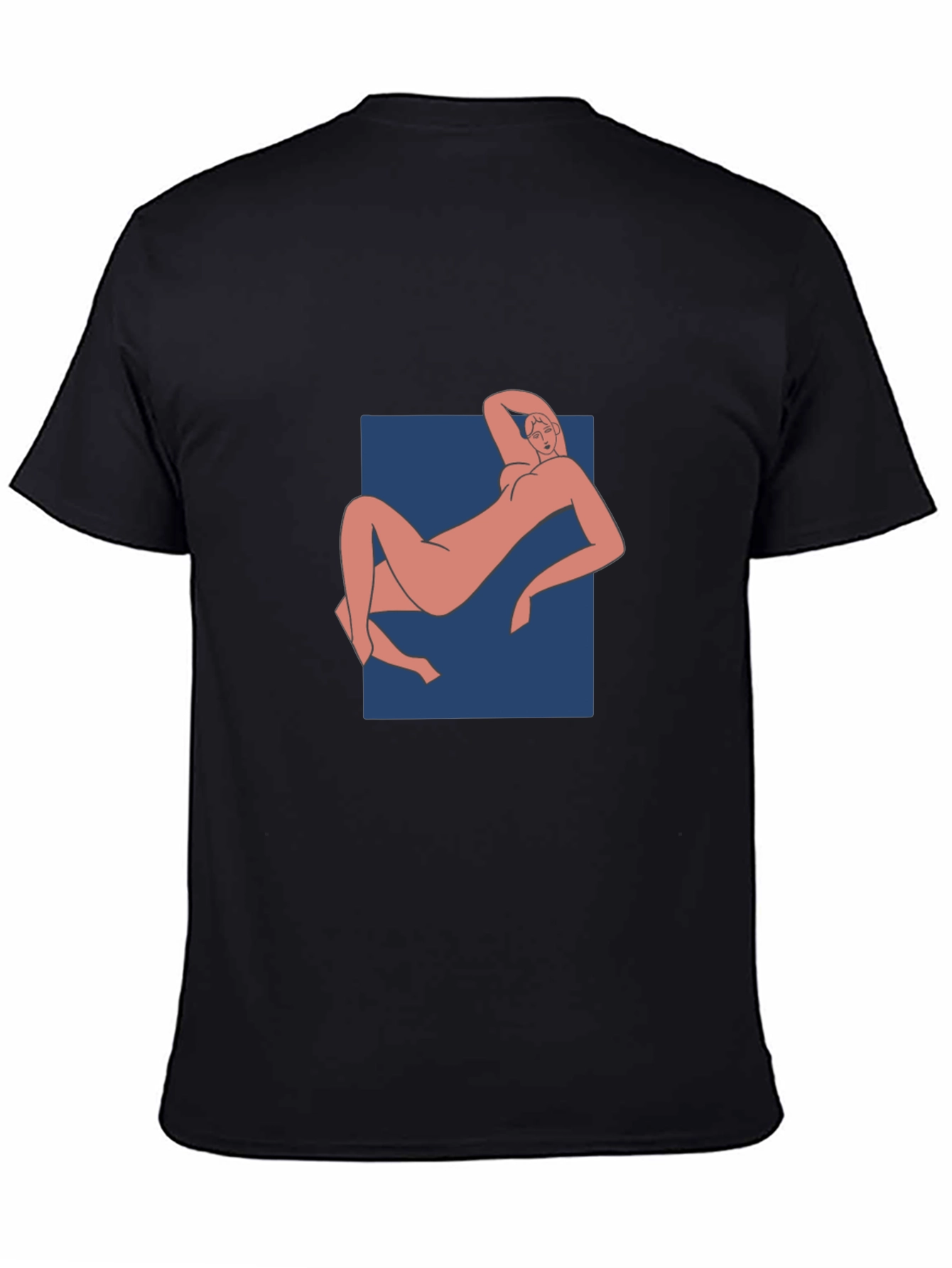 Abstract Woman Graphic Black T-Shirt