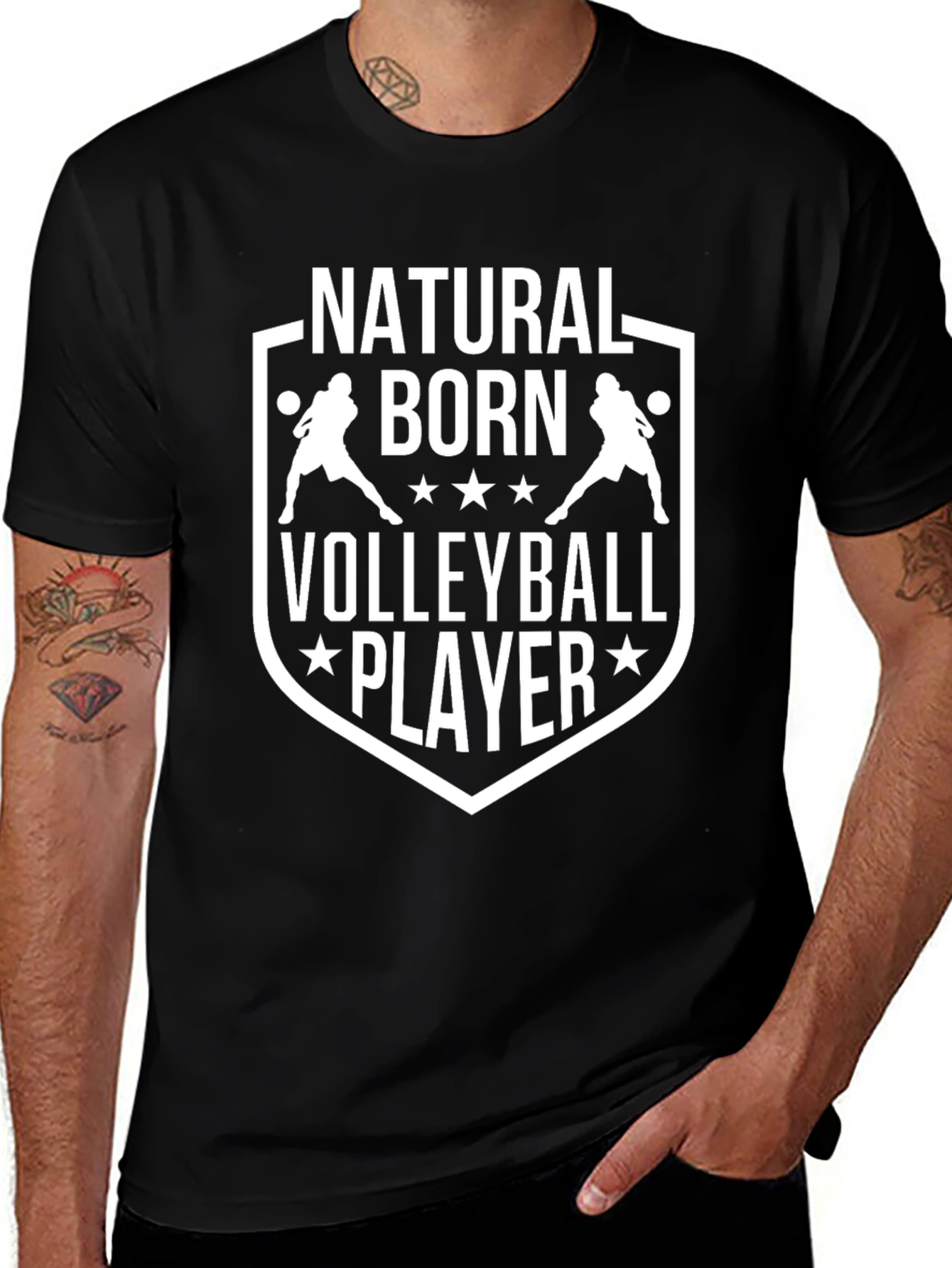 Natural Born Volleyball Player T-Shirt