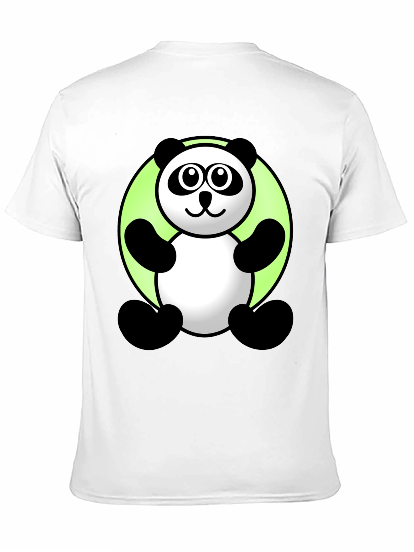 Cute Cartoon Panda Graphic Tee - Black T-Shirt