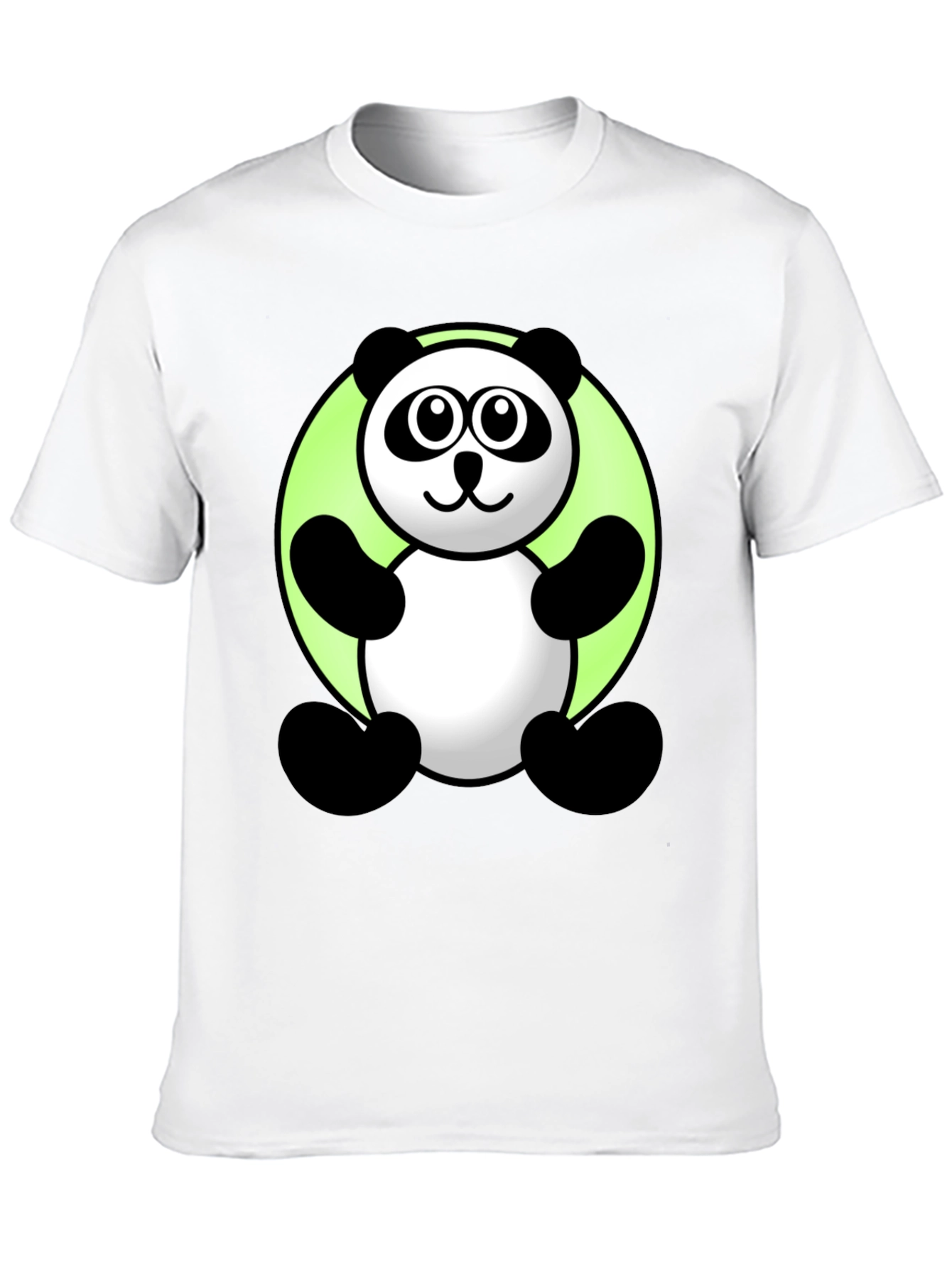 Cute Cartoon Panda Graphic Tee - Black T-Shirt