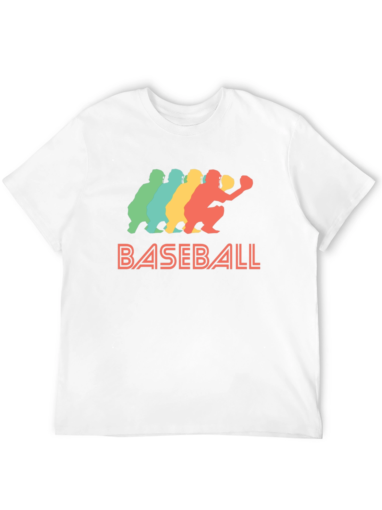 Retro Baseball Catcher Graphic Tee