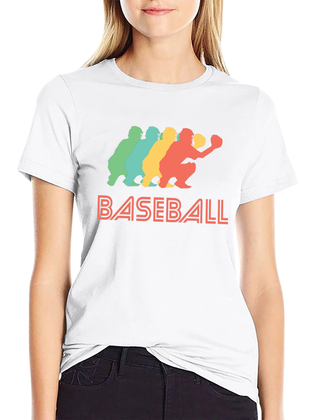 Retro Baseball Catcher Graphic Tee