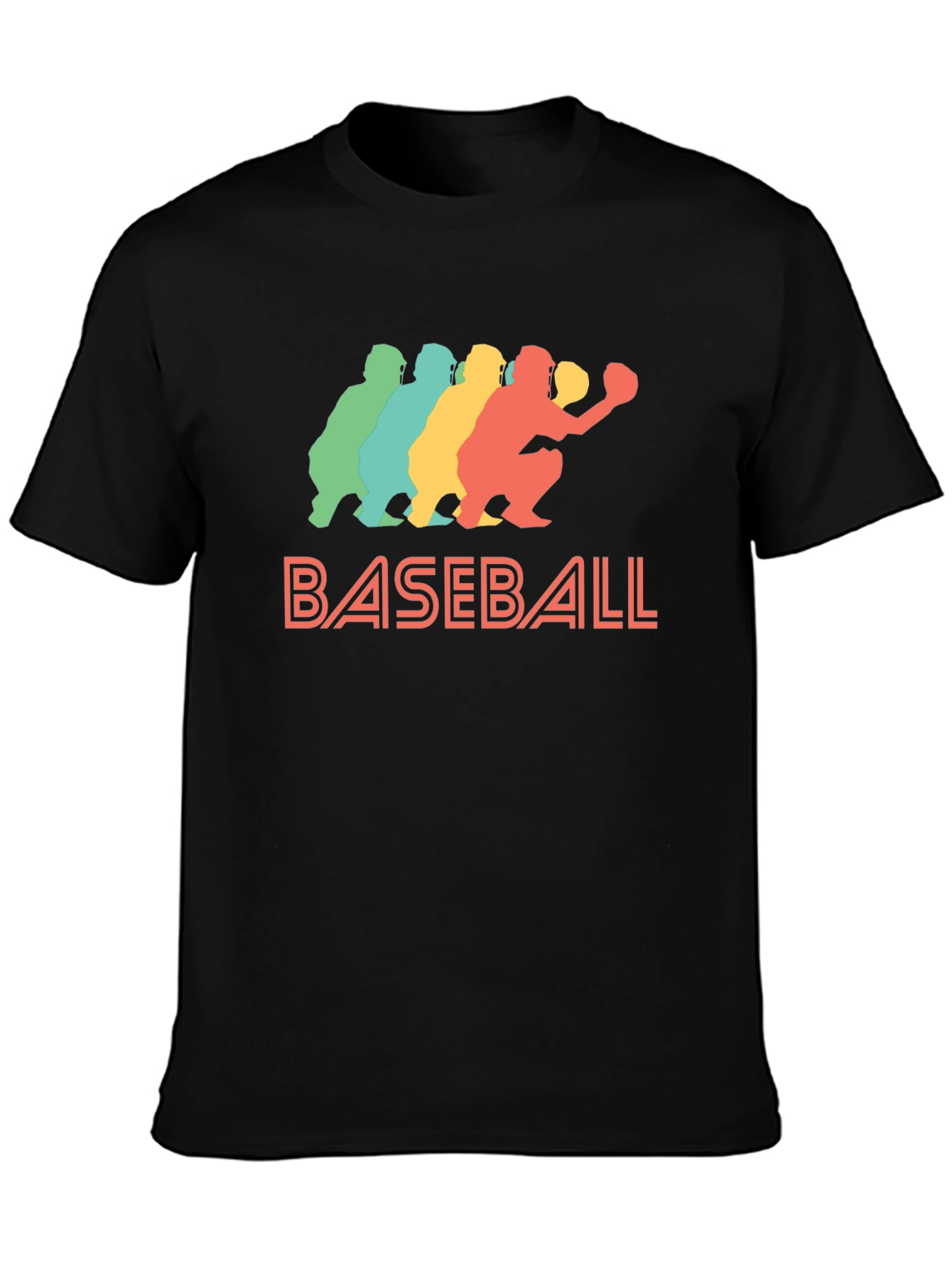 Retro Baseball Catcher Graphic Tee