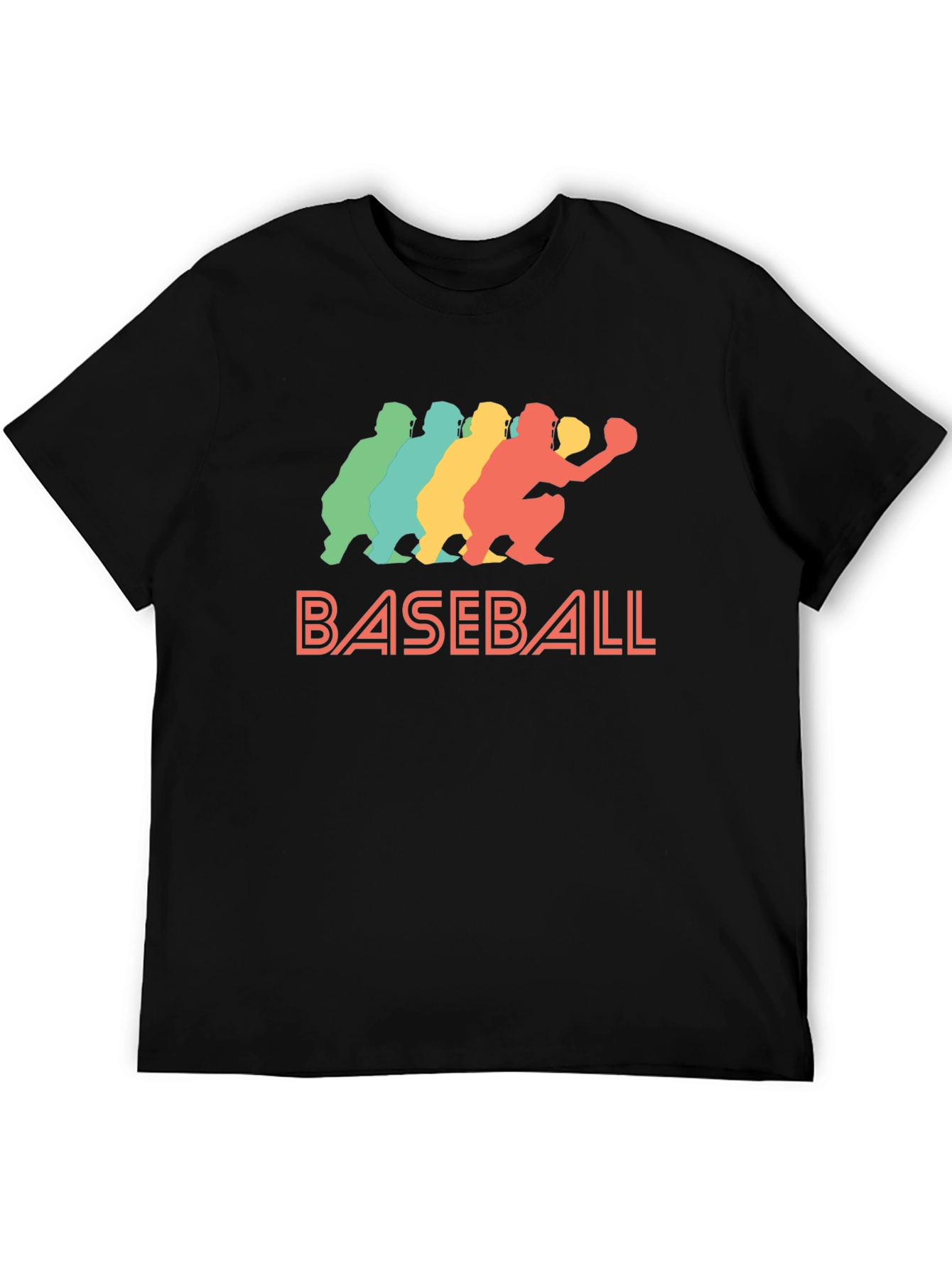 Retro Baseball Catcher Graphic Tee