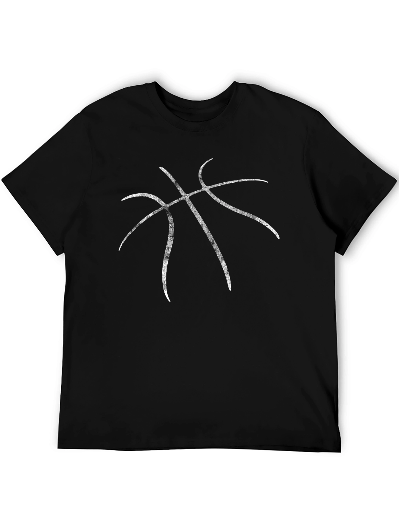 Basketball Graphic Tee - Black Crew Neck