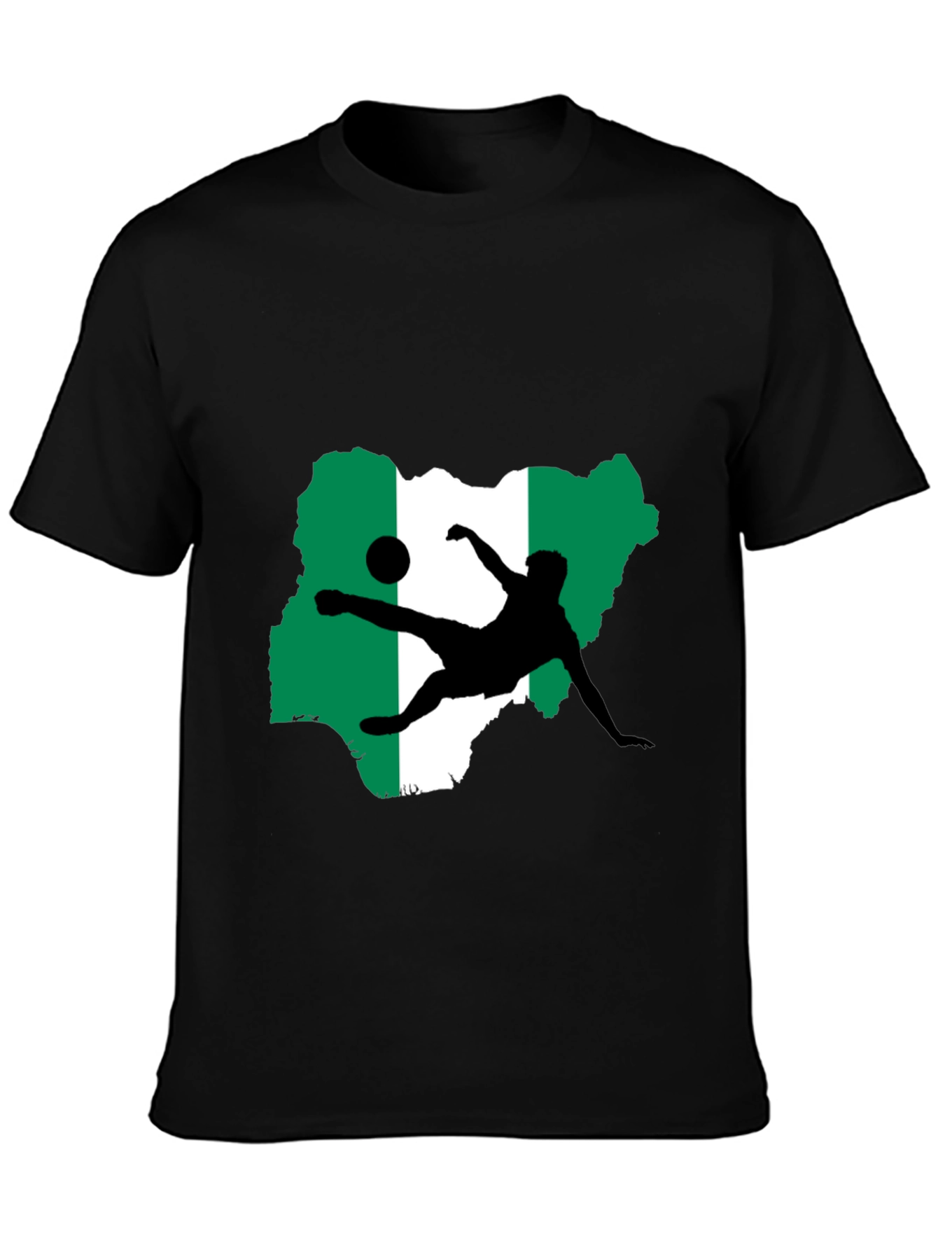 Nigeria Soccer Graphic Tee - Black