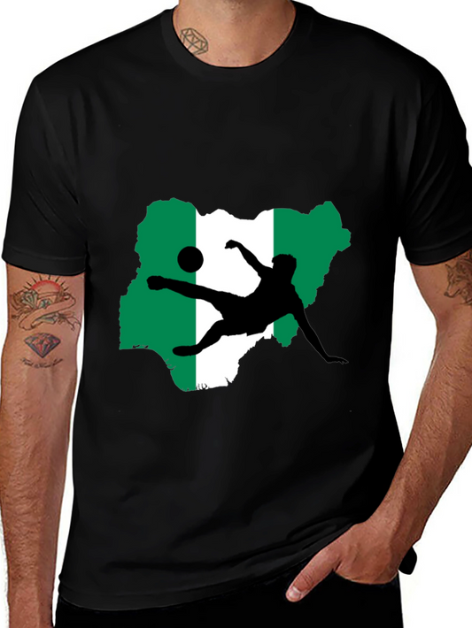 Nigeria Soccer Graphic Tee - Black