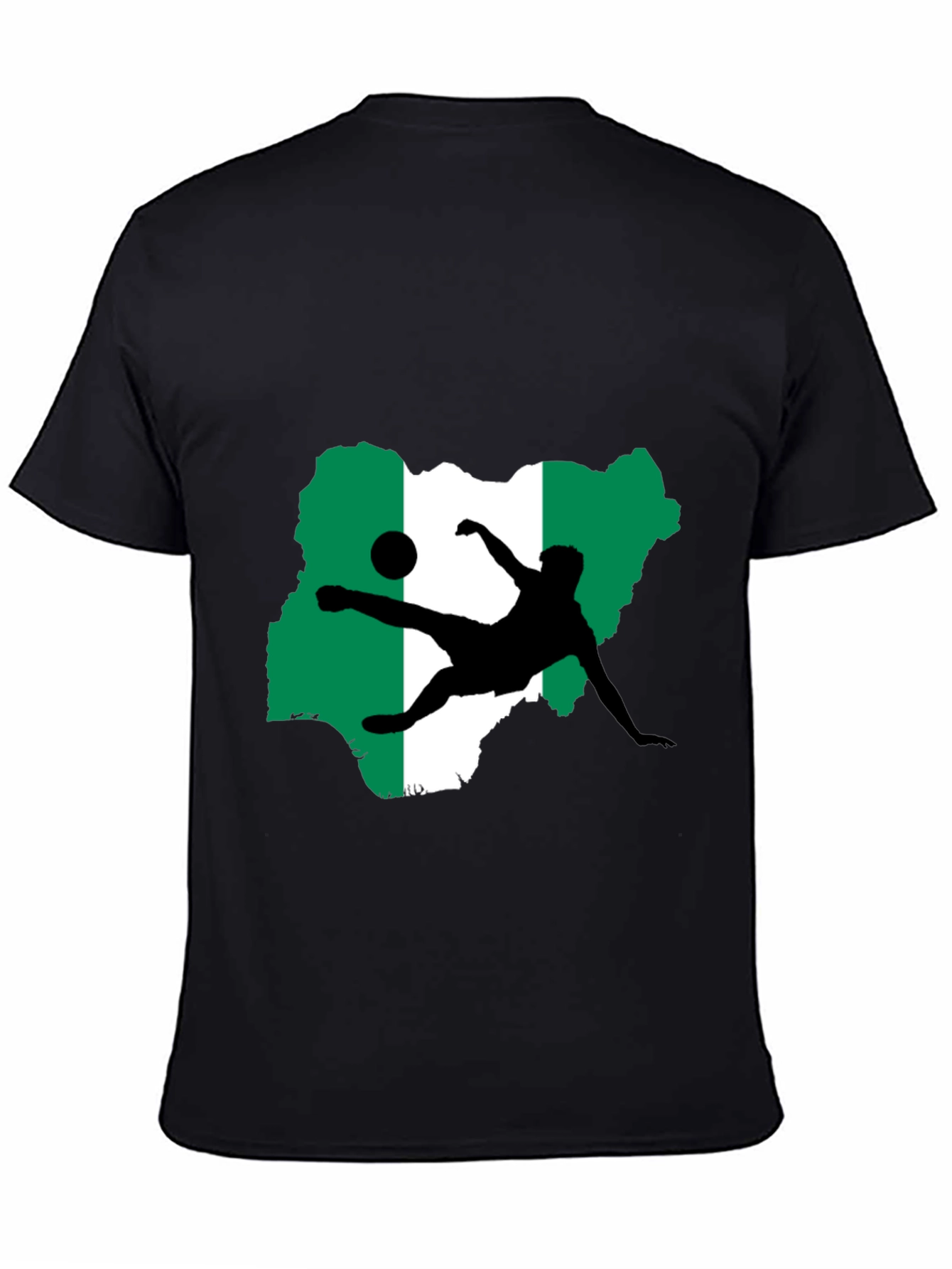 Nigeria Soccer Graphic Tee - Black