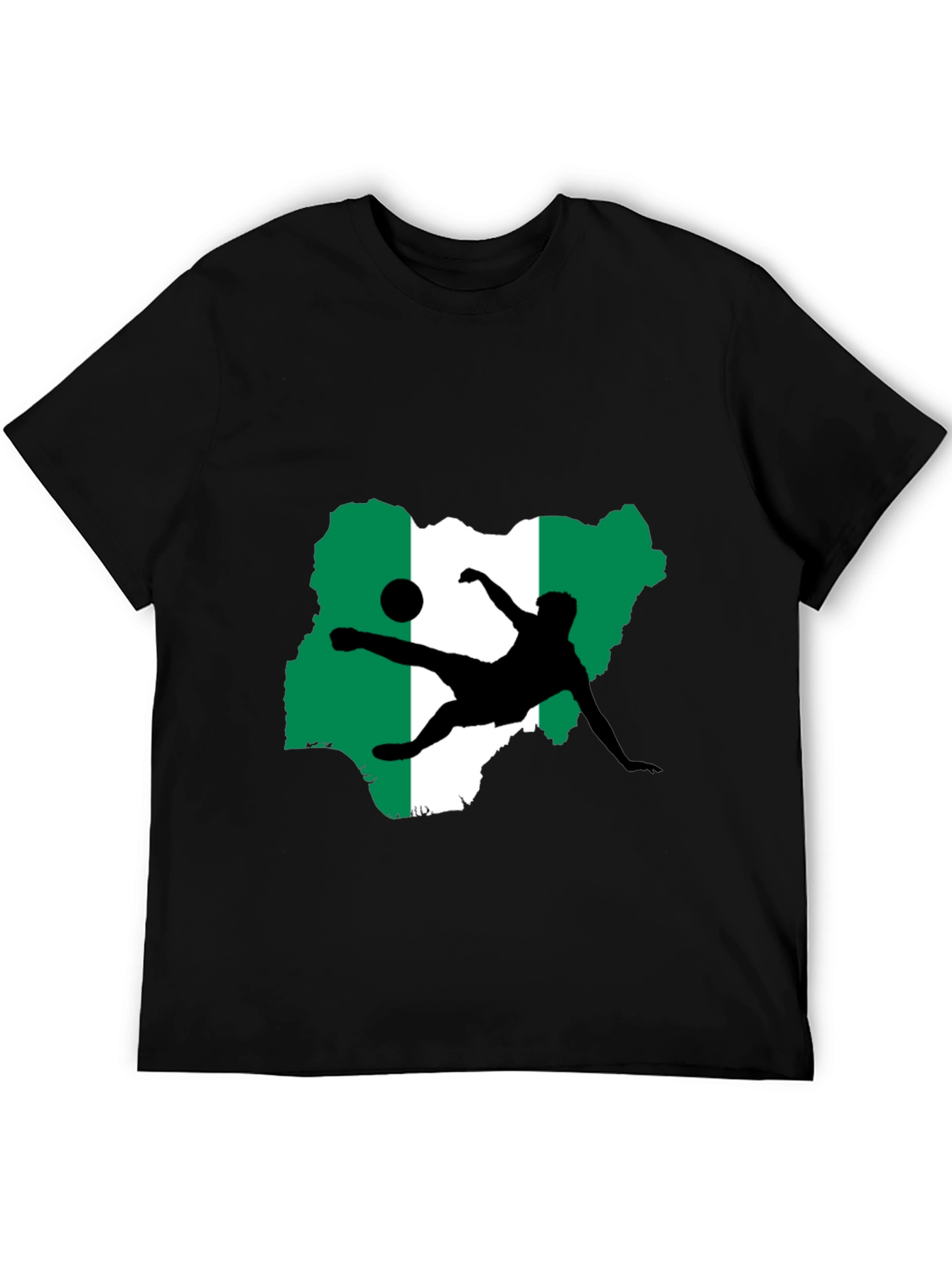 Nigeria Soccer Graphic Tee - Black