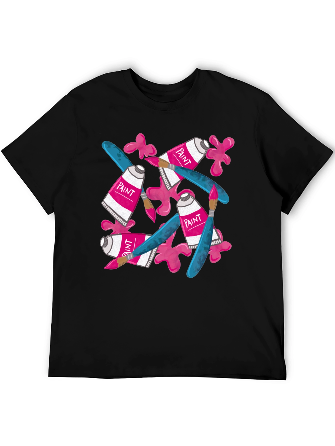 Paint Tubes and Brushes Graphic T-Shirt