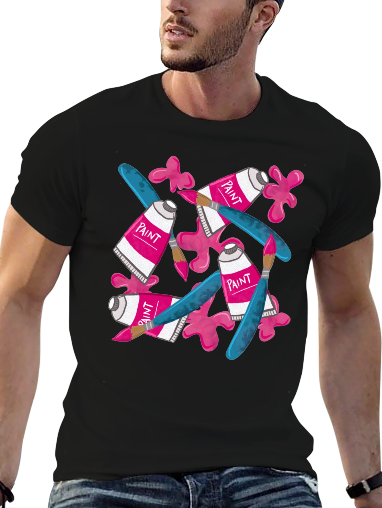 Paint Tubes and Brushes Graphic T-Shirt