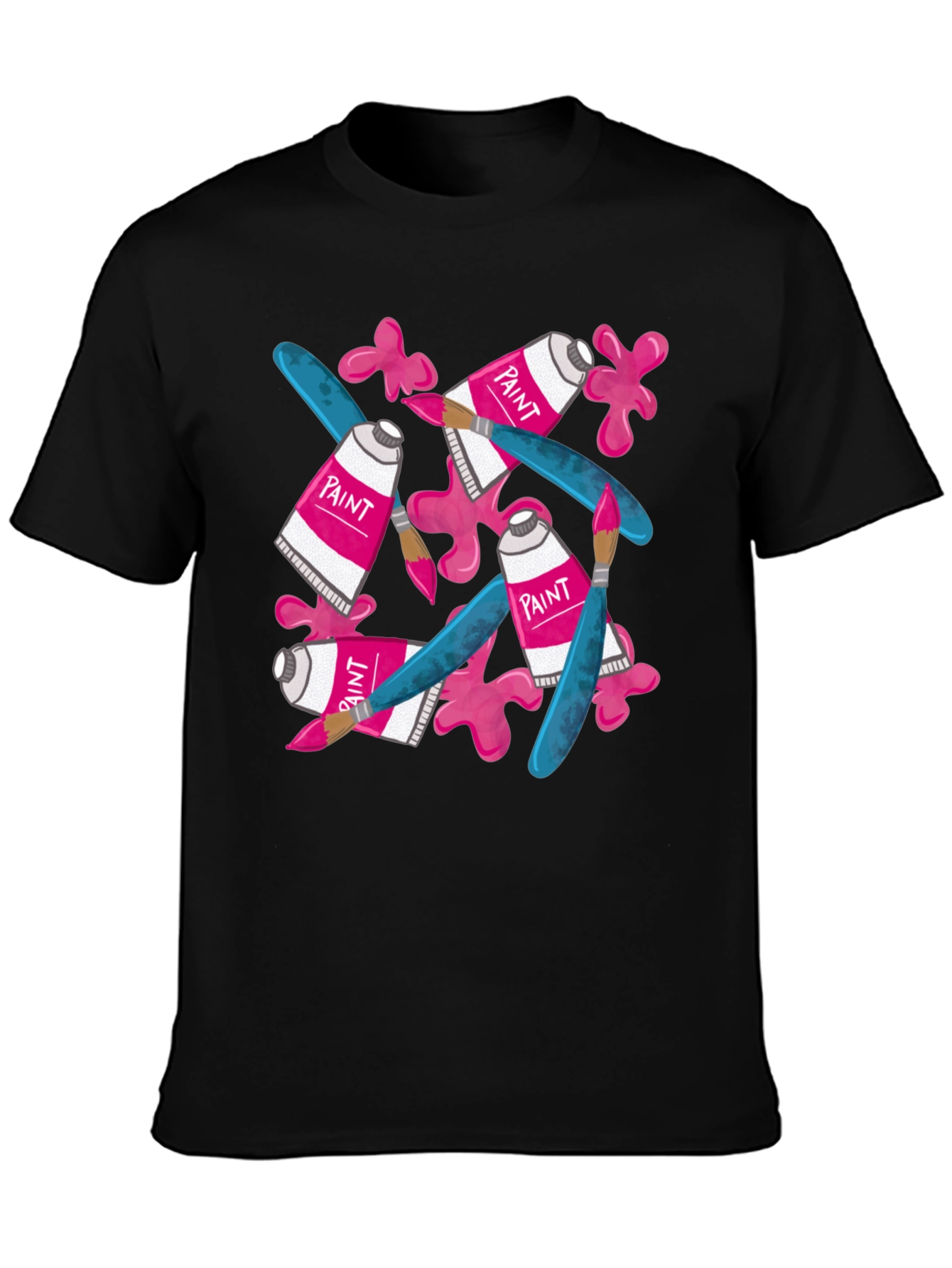 Paint Tubes and Brushes Graphic T-Shirt