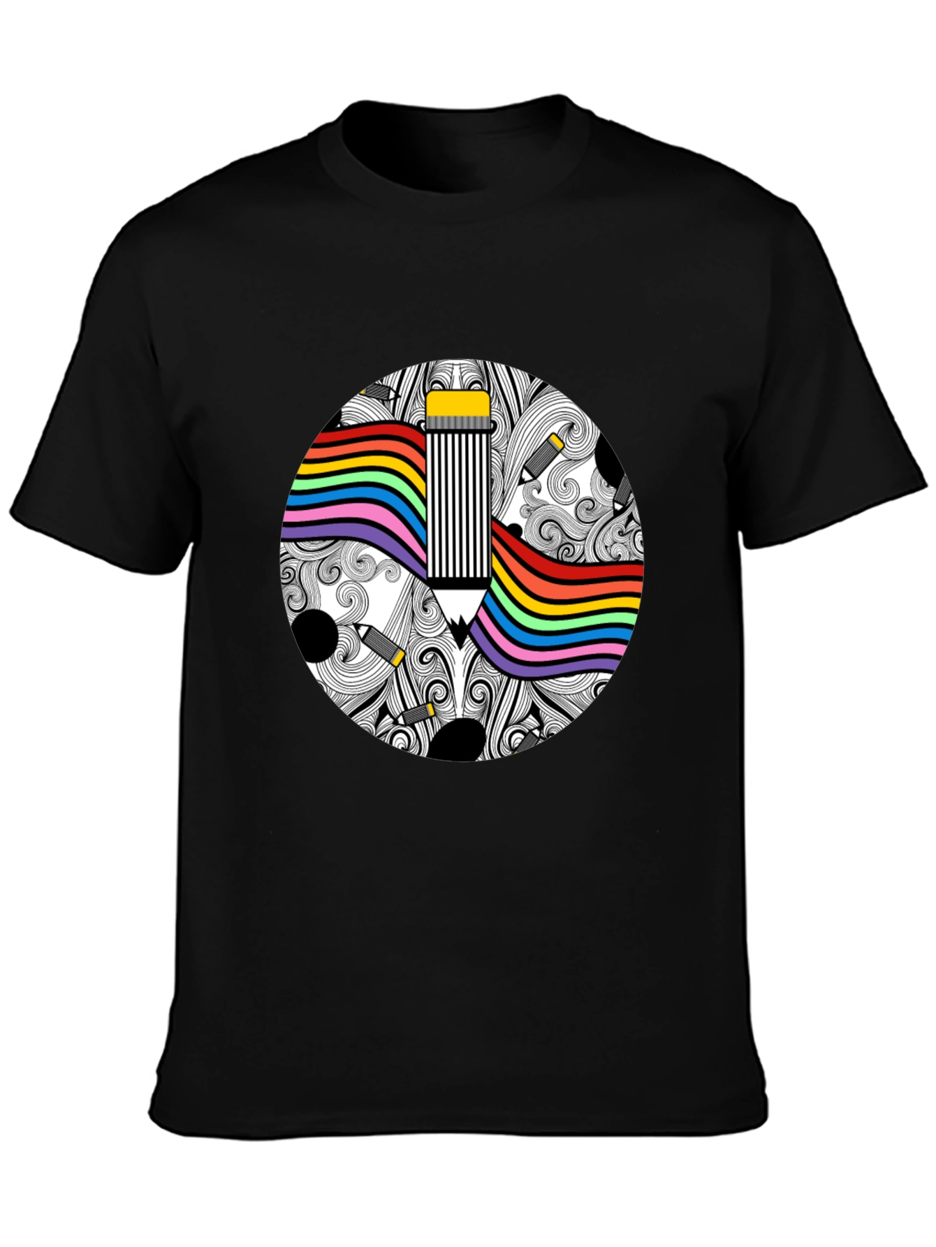 Rainbow Pride Pencil Graphic Tee - Unisex