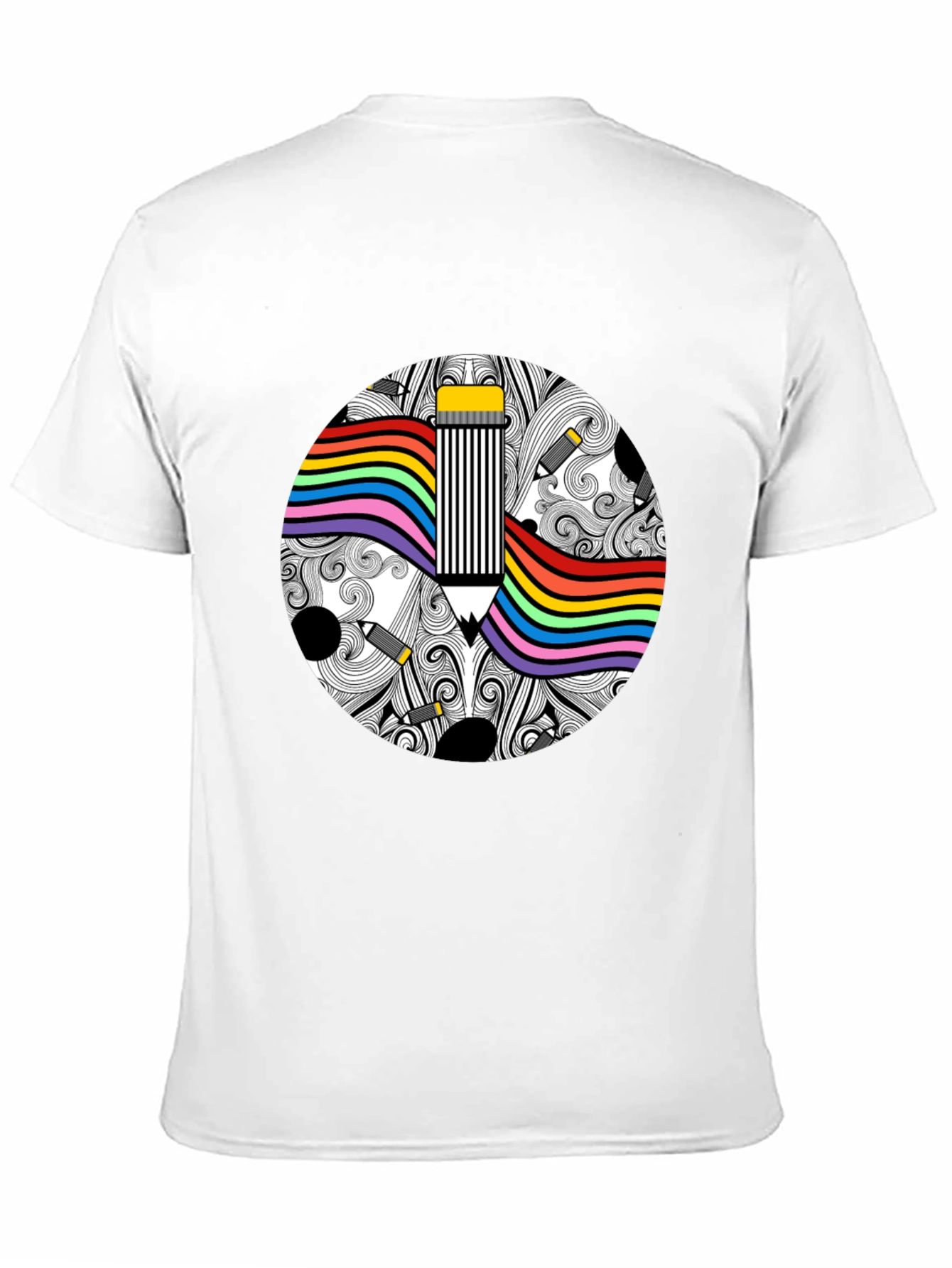 Rainbow Pride Pencil Graphic Tee - Unisex