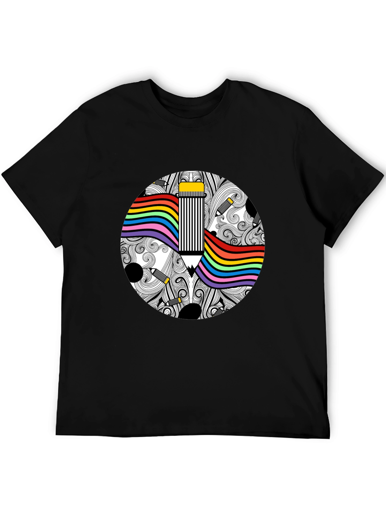 Rainbow Pride Pencil Graphic Tee - Unisex