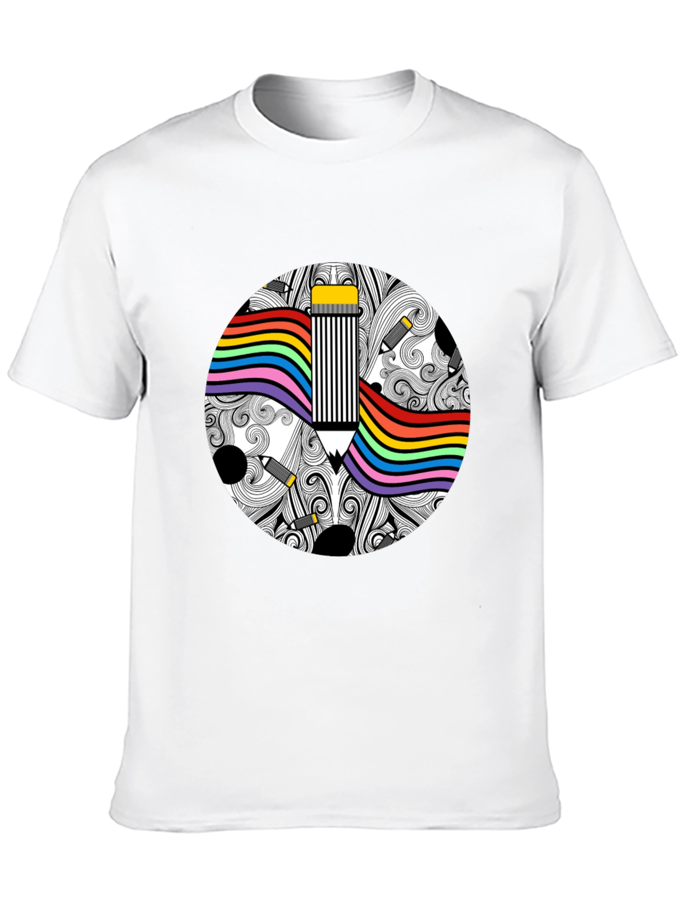 Rainbow Pride Pencil Graphic Tee - Unisex